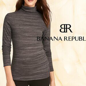 Banana Republic Women's Heather Purple Cowl Neck Tunic Long Sleeve Top